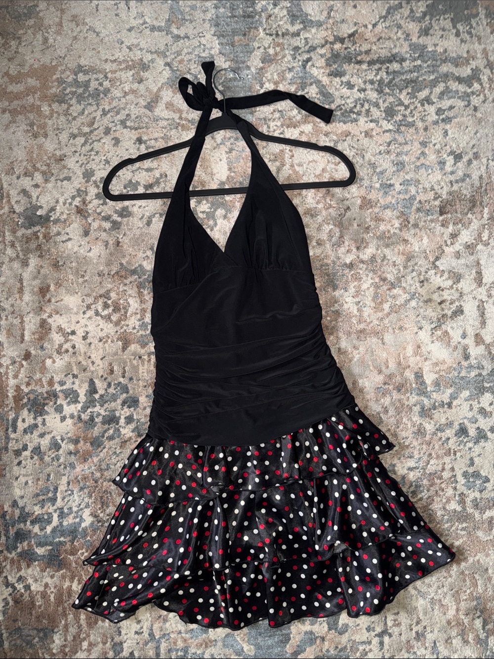 Jessica Black Dress with Contrasting White Label
